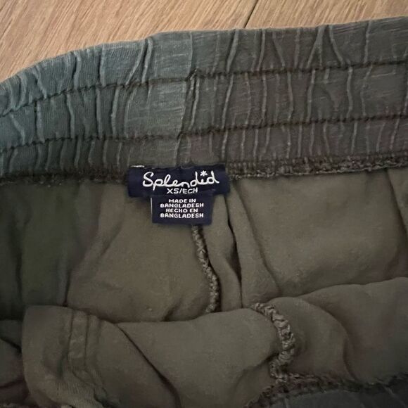 Splendid Women's Green Camo Drawstring Waist Jogger Pants Size XS - Picture 3 of 5